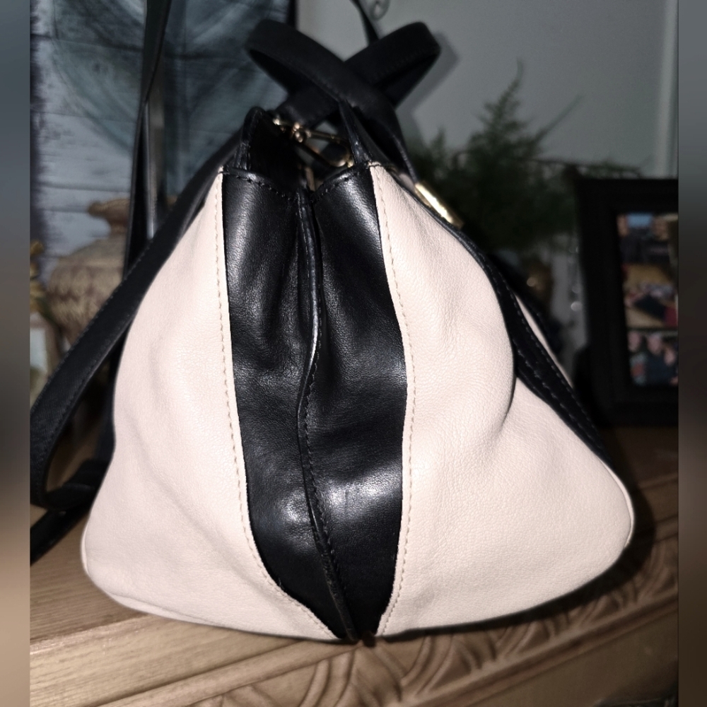 Chloe | Alice Large Leather Bag 2 Way Colorblock Satchel EUC - Picture 7 of 16